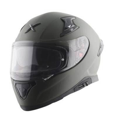 AXOR APEX DULL BATTLE GREEN Kapalı Motosiklet Kaskı 