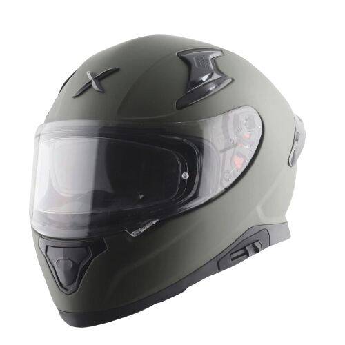 AXOR APEX DULL BATTLE GREEN Kapalı Motosiklet Kaskı - 1