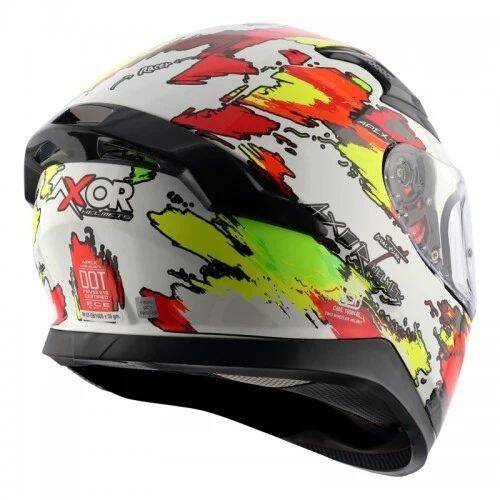 AXOR APEX RACER WHİTE NEON Kapalı Motosiklet Kaskı - 4