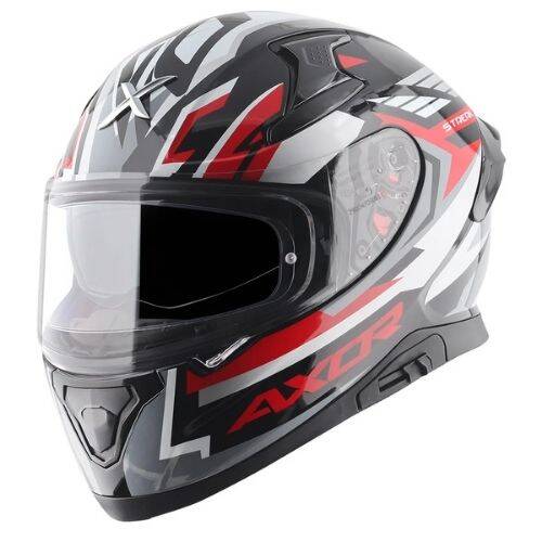 AXOR APEX STREAK BLACK RED Kapalı Motosiklet Kaskı - 1