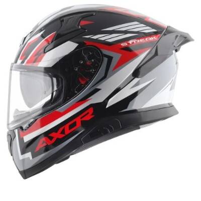 AXOR APEX STREAK BLACK RED Kapalı Motosiklet Kaskı - 3