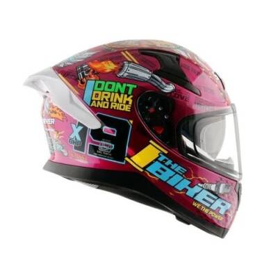 AXOR APEX XBHP 19 Pink White Kapalı Motosiklet Kaskı - 3