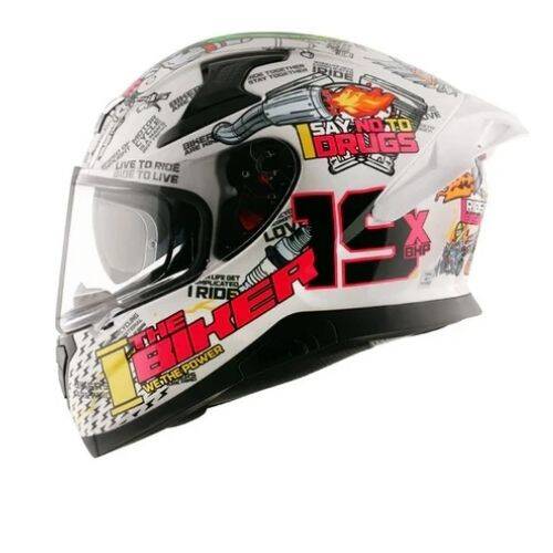 AXOR APEX XBHP 19 Pink White Kapalı Motosiklet Kaskı - 2