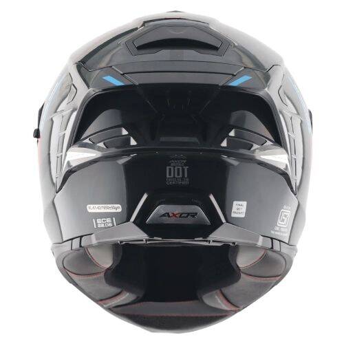 AXOR BRUTALE KRYPTİC-E Black Blue Motosiklet Kaskı - 5