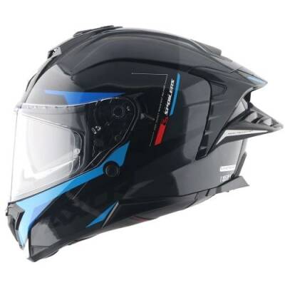 AXOR BRUTALE KRYPTİC-E Black Blue Motosiklet Kaskı - 3
