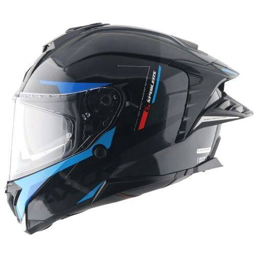 AXOR BRUTALE KRYPTİC-E Black Blue Motosiklet Kaskı - 3