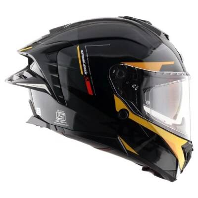 AXOR BRUTALE KRYPTİC-E Black Yellow Motosiklet Kaskı - 7