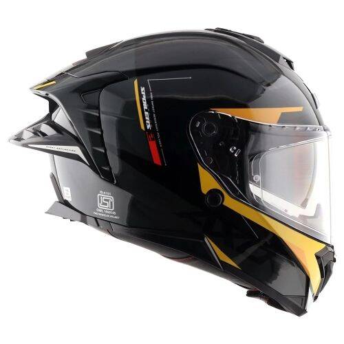 AXOR BRUTALE KRYPTİC-E Black Yellow Motosiklet Kaskı - 7