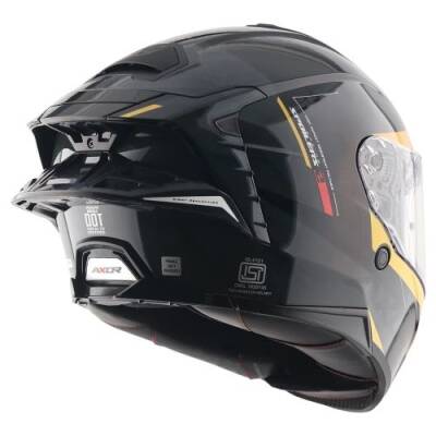 AXOR BRUTALE KRYPTİC-E Black Yellow Motosiklet Kaskı - 6