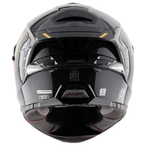 AXOR BRUTALE KRYPTİC-E Black Yellow Motosiklet Kaskı - 5