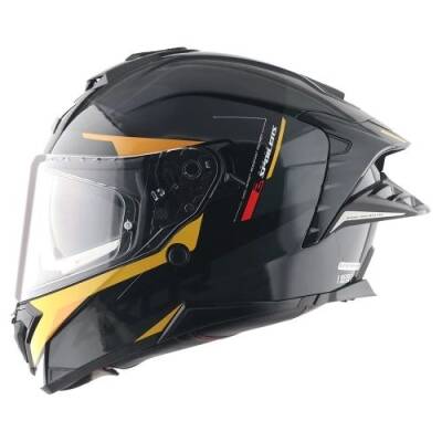 AXOR BRUTALE KRYPTİC-E Black Yellow Motosiklet Kaskı - 3