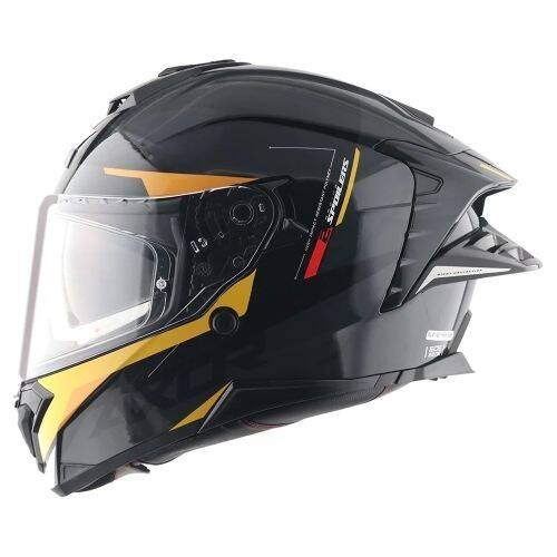 AXOR BRUTALE KRYPTİC-E Black Yellow Motosiklet Kaskı - 3