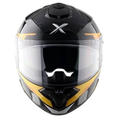 AXOR BRUTALE KRYPTİC-E Black Yellow Motosiklet Kaskı - 2