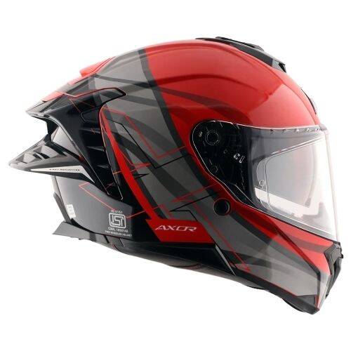 AXOR BRUTALE SURGES-E Black Red Motosiklet Kaskı - 6