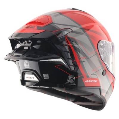 AXOR BRUTALE SURGES-E Black Red Motosiklet Kaskı - 4