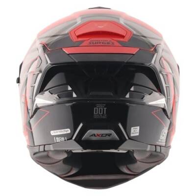AXOR BRUTALE SURGES-E Black Red Motosiklet Kaskı - 3