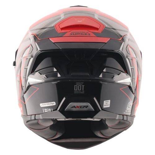 AXOR BRUTALE SURGES-E Black Red Motosiklet Kaskı - 3