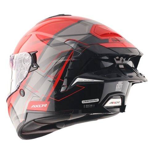 AXOR BRUTALE SURGES-E Black Red Motosiklet Kaskı - 9