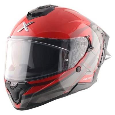 AXOR BRUTALE SURGES-E Black Red Motosiklet Kaskı 