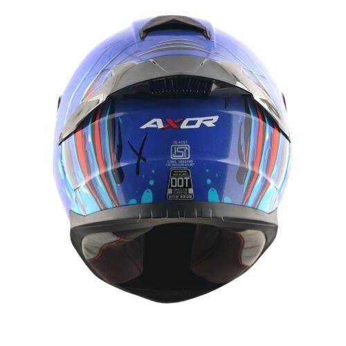 AXOR SABER SAVAGE-E Metalik Mavi Motosiklet Kaskı - 3