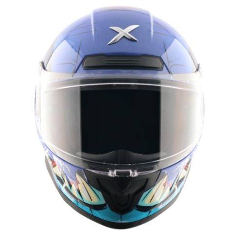 AXOR SABER SAVAGE-E Metalik Mavi Motosiklet Kaskı - 2