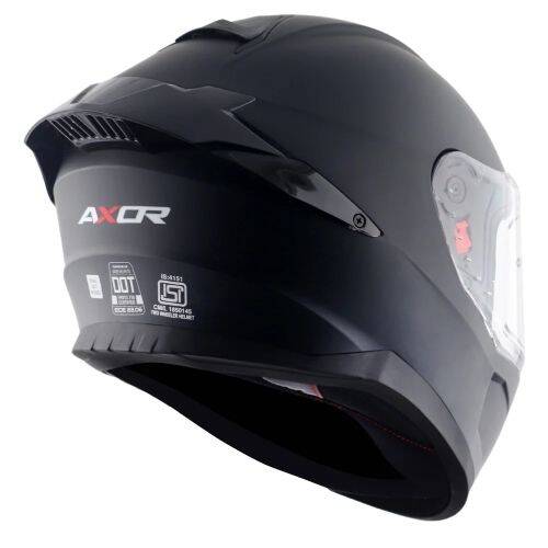 AXOR SABER SOLİD-E Mat Siyah Motosiklet Kaskı - 5