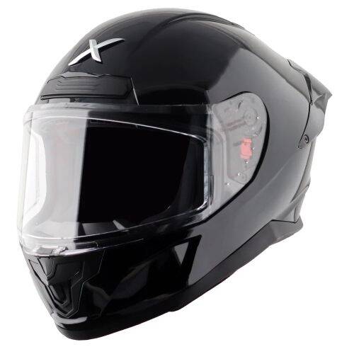 AXOR SABER SOLİD-E Siyah Motosiklet Kaskı - 1