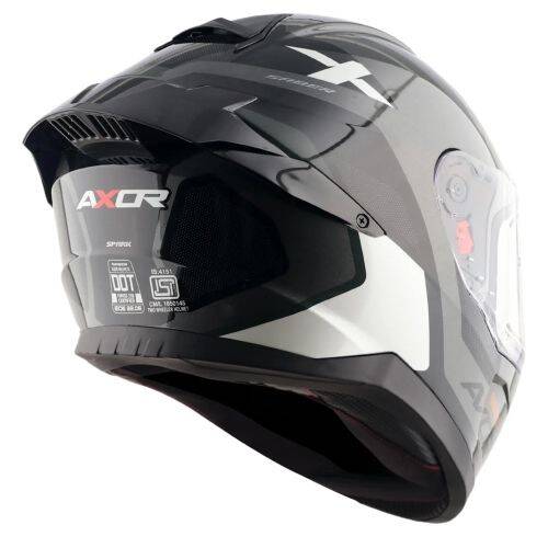 AXOR SABER SPARK-E İnci Beyazı Motosiklet Kaskı - 6