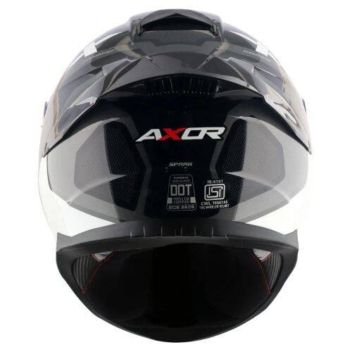 AXOR SABER SPARK-E İnci Beyazı Motosiklet Kaskı - 5