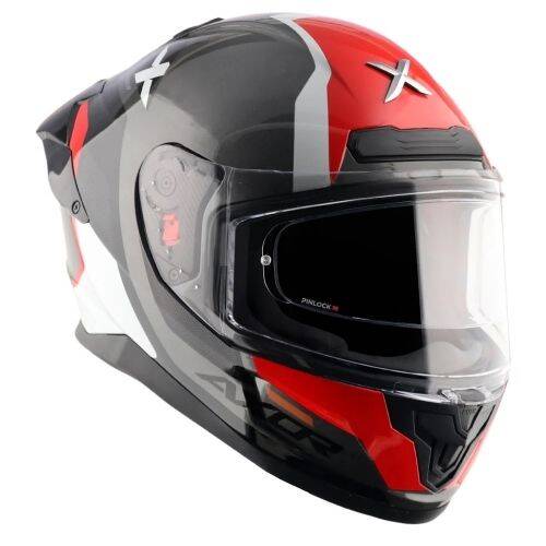 AXOR SABER SPARK-E Kırmızı Siyah Motosiklet Kaskı - 8