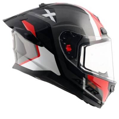 AXOR SABER SPARK-E Kırmızı Siyah Motosiklet Kaskı - 9