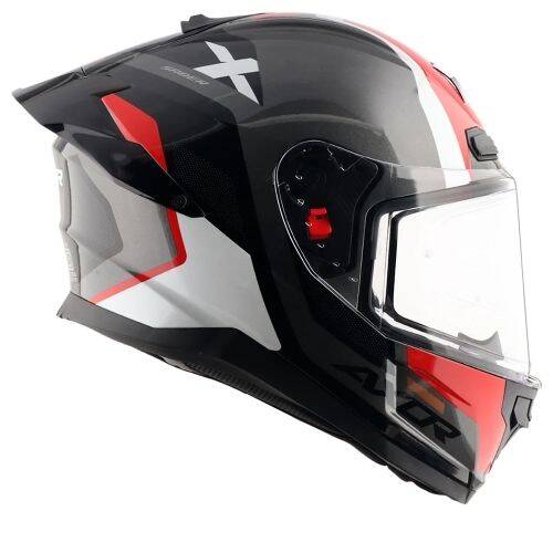 AXOR SABER SPARK-E Kırmızı Siyah Motosiklet Kaskı - 9