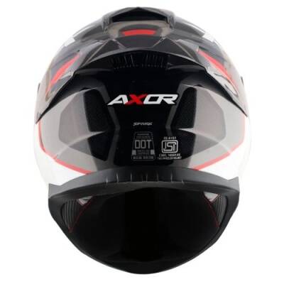 AXOR SABER SPARK-E Kırmızı Siyah Motosiklet Kaskı - 5