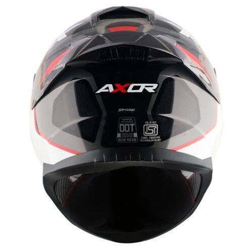 AXOR SABER SPARK-E Kırmızı Siyah Motosiklet Kaskı - 5