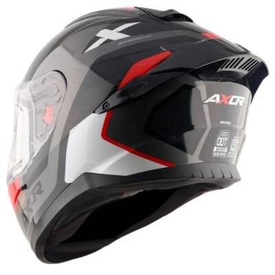 AXOR SABER SPARK-E Kırmızı Siyah Motosiklet Kaskı - 4