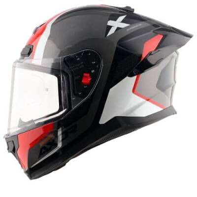 AXOR SABER SPARK-E Kırmızı Siyah Motosiklet Kaskı - 3