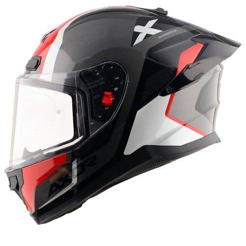 AXOR SABER SPARK-E Kırmızı Siyah Motosiklet Kaskı - 3