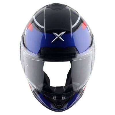 AXOR SABER X-SPORT-E Mat Siyah Mavi Motosiklet Kaskı - 8