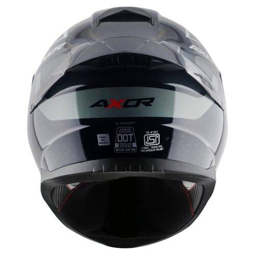 AXOR SABER X-SPORT-E Mat Siyah Mavi Motosiklet Kaskı - 5