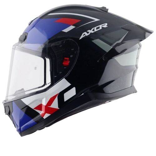 AXOR SABER X-SPORT-E Mat Siyah Mavi Motosiklet Kaskı - 3