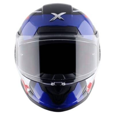 AXOR SABER X-SPORT-E Mat Siyah Mavi Motosiklet Kaskı - 2