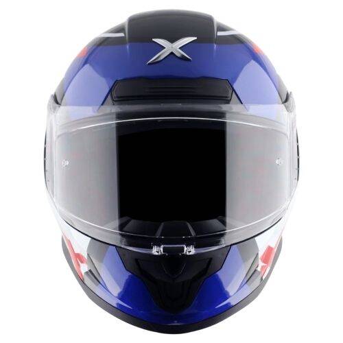 AXOR SABER X-SPORT-E Mat Siyah Mavi Motosiklet Kaskı - 2