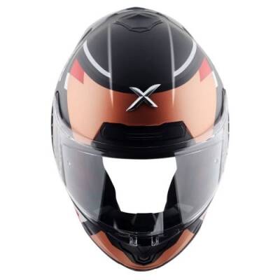AXOR SABER X-SPORT-E Mat Siyah Turuncu Motosiklet Kaskı - 8