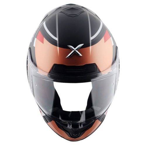 AXOR SABER X-SPORT-E Mat Siyah Turuncu Motosiklet Kaskı - 8