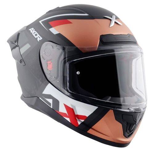 AXOR SABER X-SPORT-E Mat Siyah Turuncu Motosiklet Kaskı - 7