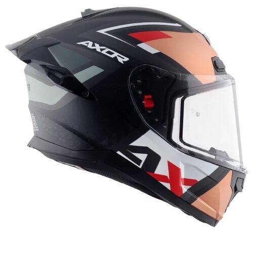 AXOR SABER X-SPORT-E Mat Siyah Turuncu Motosiklet Kaskı - 6