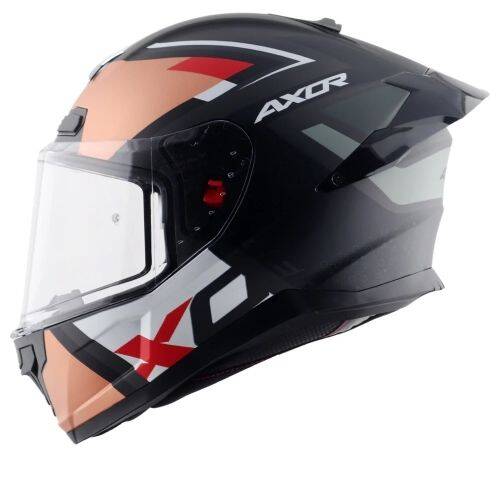 AXOR SABER X-SPORT-E Mat Siyah Turuncu Motosiklet Kaskı - 3