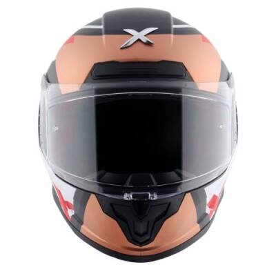 AXOR SABER X-SPORT-E Mat Siyah Turuncu Motosiklet Kaskı - 2