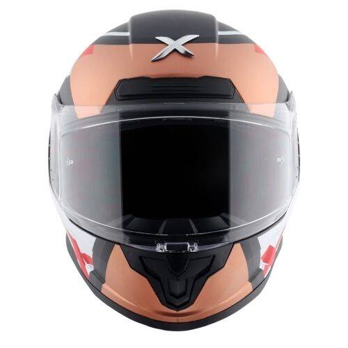 AXOR SABER X-SPORT-E Mat Siyah Turuncu Motosiklet Kaskı - 2