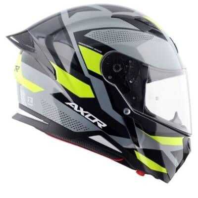 AXOR SH-890 CORNET-E Mat Siyah Sarı Motosiklet Kaskı - 7